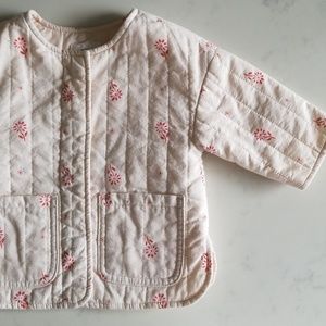 Toddler Girl Quilted 3/4 Sleeve Jacket